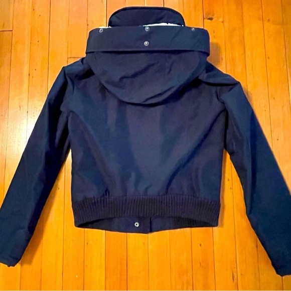 Hollister California ALL-WEATHER Blue Hooded Bomber Jacket. Size S - Picture 2 of 6